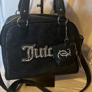 Juicy Couture “String of Pearls” Satchel with Rhinestone Accents (Brand New)